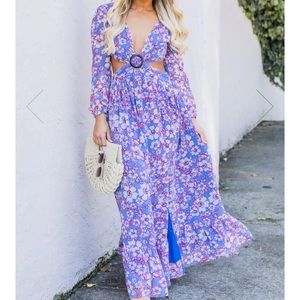 Pink Lily Cut out Dress